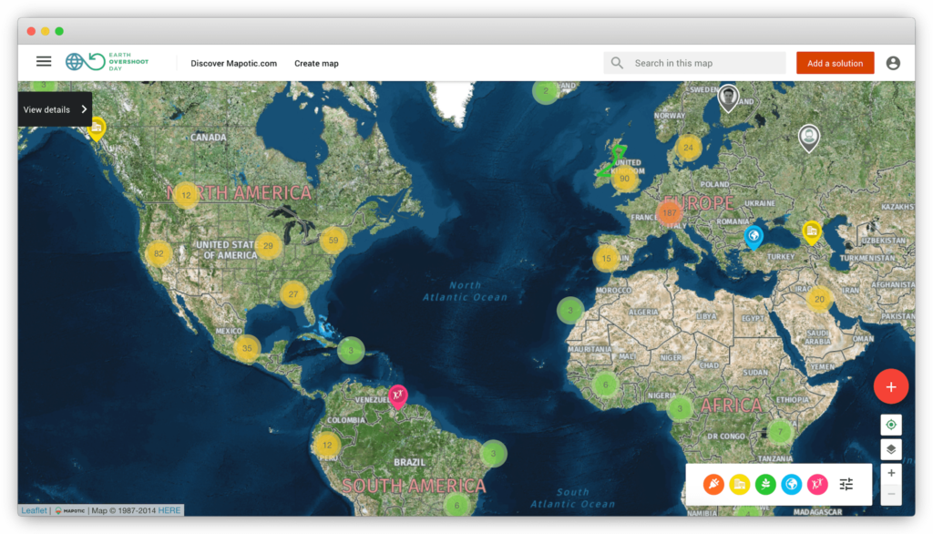 Custom interactive map full screen